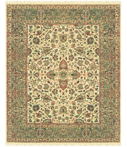 Feizy Bradford Ivory/Green/Red 3546553F 8ft. x 8ft. Round Rug