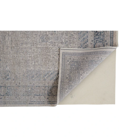Feizy Marquette Rustic Persian Farmhouse Rug, Warm Gray/Blue, 5ft x 7ft - 2in Area Rug
