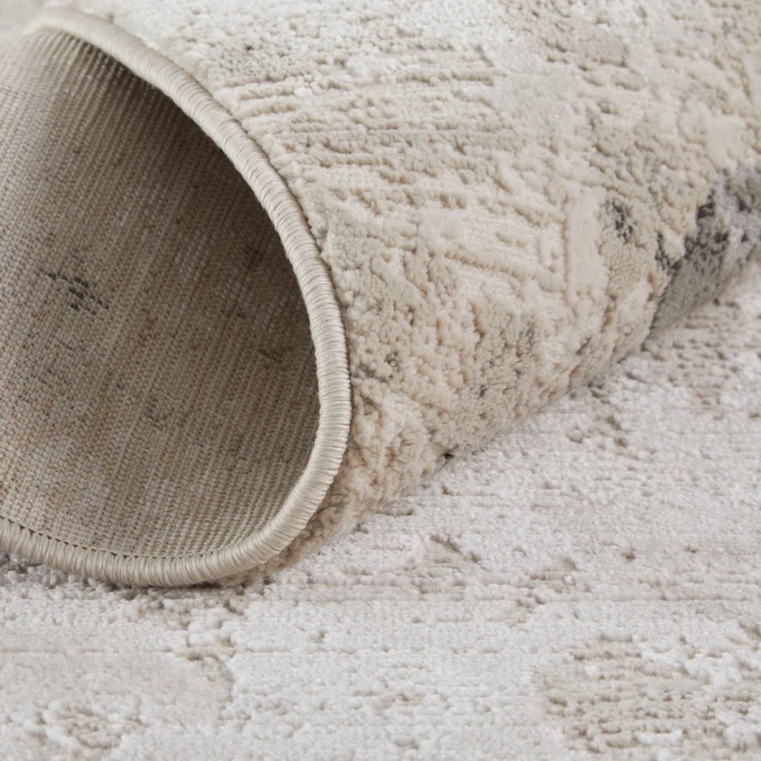 Feizy Prasad Casual Watercolor, Ivory/Gray, 8' x 11' Area Rug