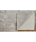 Feizy Vancouver Contemporary Abstract Rug, Ivory/Gray, 1'-8" X 2'-10" Area Rug