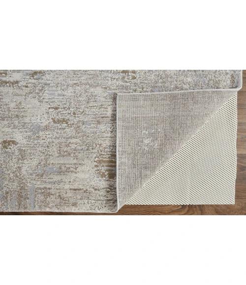 Feizy Vancouver Contemporary Abstract Rug, Ivory/Gray, 1'-8" X 2'-10" Area Rug