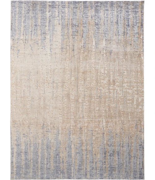 Feizy Laina Industrial Gradient & Ombre, Tan/Brown/Blue, 9'-8" x 12'-8" Area Rug