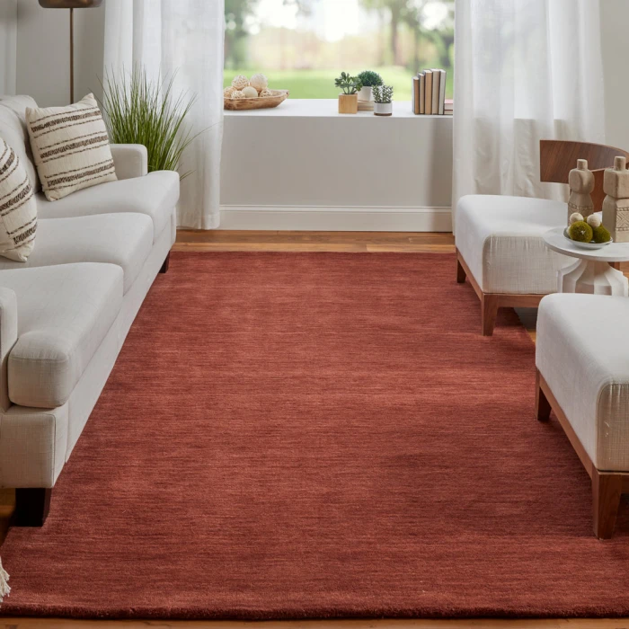 Feizy LUNA 8049F IN RUST 2' 6" x 8' Runner Area Rug
