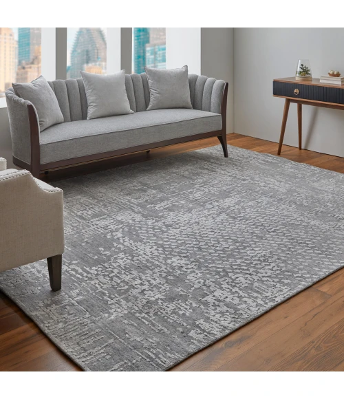 Feizy Eastfield Casual Abstract, Gray, 8' x 10' Area Rug