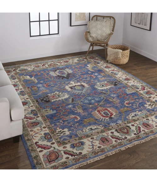 Feizy Beall Blue/Red BEA6708F 7ft.9in. x 9ft.9in. Rect. Rug