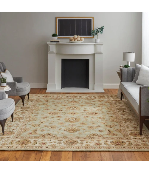 Feizy Wagner Classic Oriental, Tan/Brown/Green, 8' x 10' Area Rug