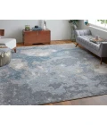 Feizy Astra Industrial Abstract, Blue/Gray/Ivory, 2'-10" x 7'-10" Runner
