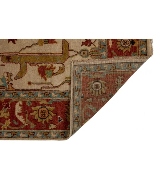 Harounian Antique Heriz Ivory - Rust 101 8 ft. X 10 ft. Rectangle Rug