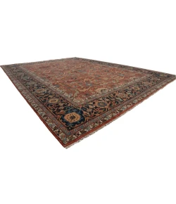 Harounian Antique Heriz Red - Blue 104 9 ft. X 12 ft. Rectangle Rug