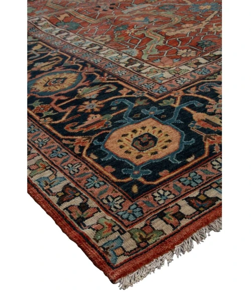 Harounian Antique Heriz Red - Blue 104 9 ft. X 12 ft. Rectangle Rug