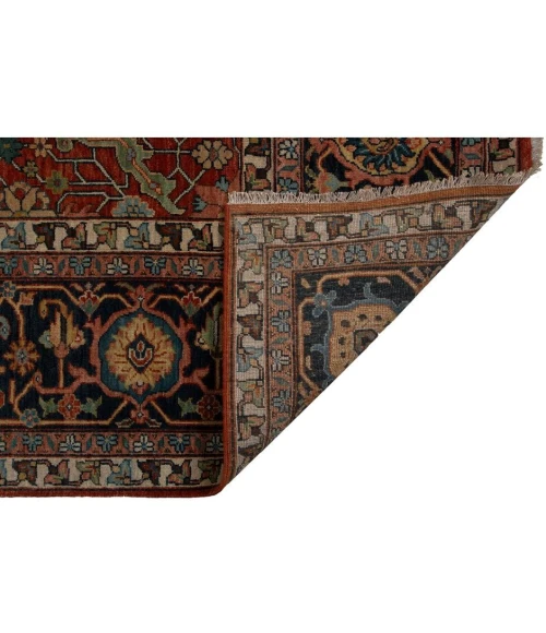 Harounian Antique Heriz Red - Blue 104 9 ft. X 12 ft. Rectangle Rug