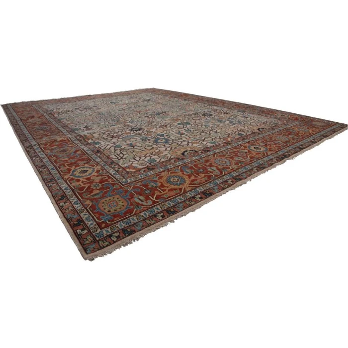 Harounian Antique Heriz Ivory - Red 109 10 ft. X 14 ft. Rectangle Rug