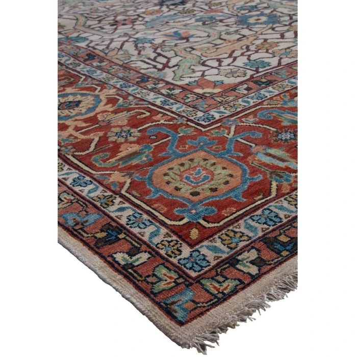 Harounian Antique Heriz Ivory - Red 109 10 ft. X 14 ft. Rectangle Rug