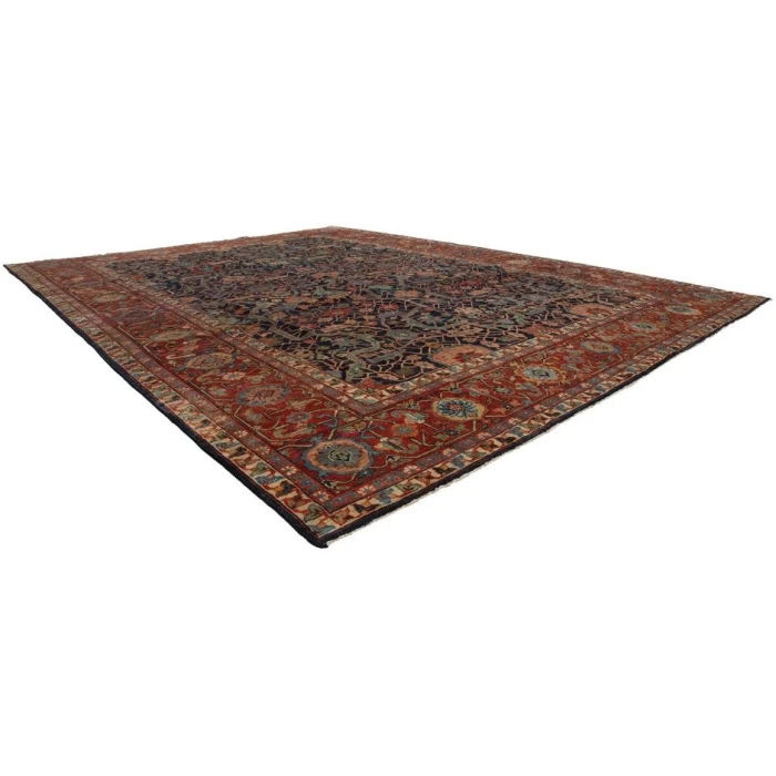 Harounian Antique Heriz Blue - Red 121 6 ft. X 9 ft. Rectangle Rug