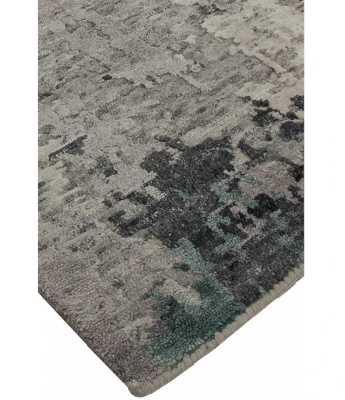 Harounian Fantasy Grey - Green FA-626 9 ft. X 12 ft. Rectangle Rug