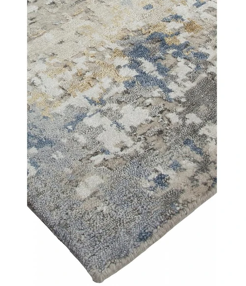 Harounian Fantasy Grey - Blue FA-632 6 ft. X 9 ft. Rectangle Rug