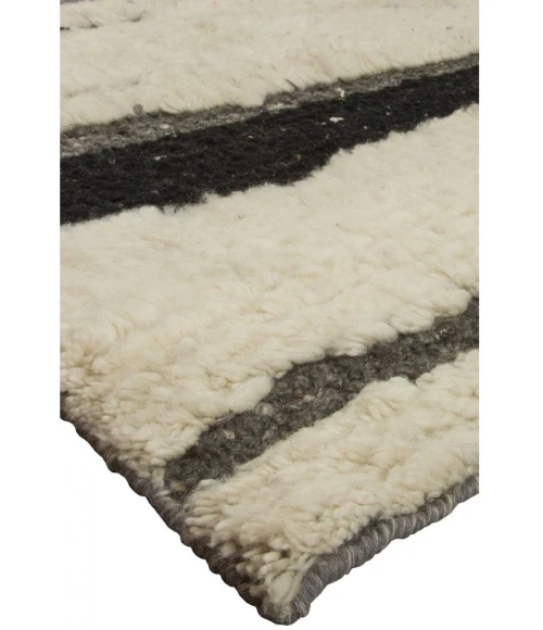 Harounian Fern Black FN-03 6 ft. X 9 ft. Rectangle Rug