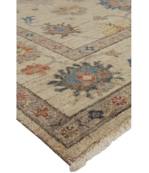 Harounian Majestic Oushak Ivory-Ivory MAJ-107 2 ft. 6 in. X 10 ft. Rectangle Rug