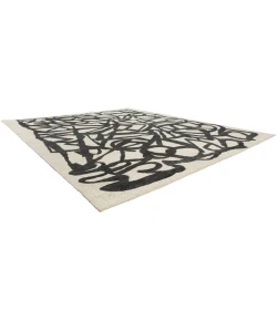 Harounian Spiral Ivory-Black SP-03 9 ft. X 12 ft. Rectangle Rug
