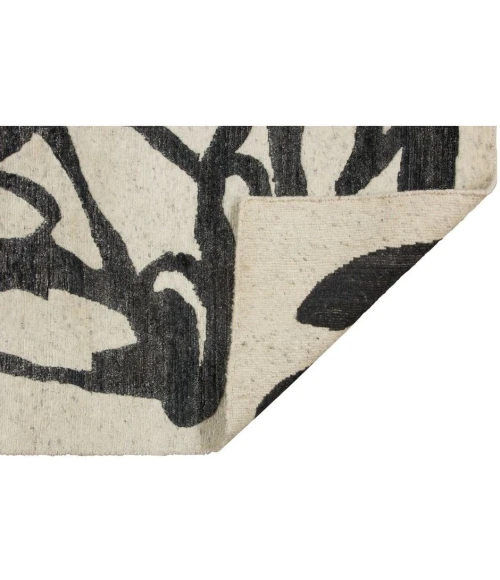 Harounian Spiral Ivory-Black SP-03 8 ft. X 10 ft. Rectangle Rug