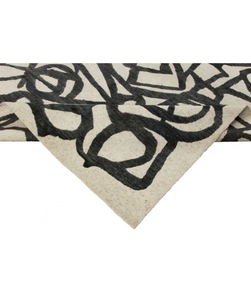 Harounian Spiral Ivory-Black SP-03 8 ft. X 10 ft. Rectangle Rug