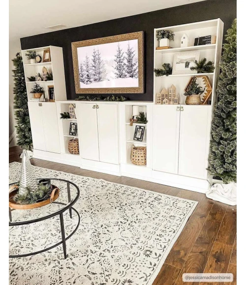 Hauteloom Megargel Charcoal MEG 5ft.3in. Round Rug