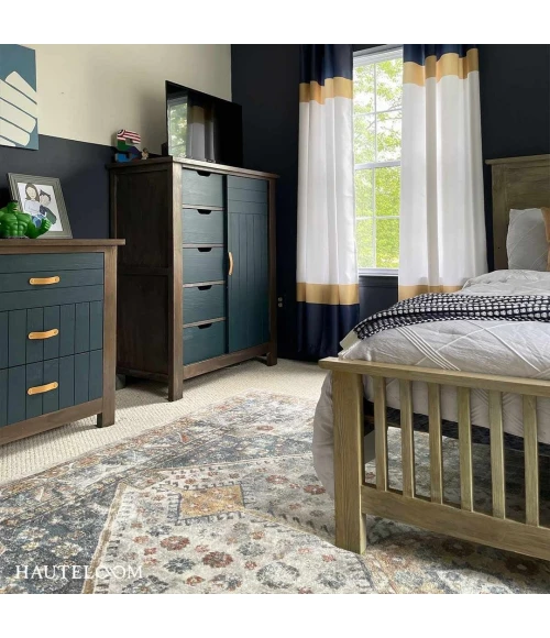 Hauteloom Afya Dark Blue SLLIAFYA890 7ft.10in. x 10ft. Rect. Rug