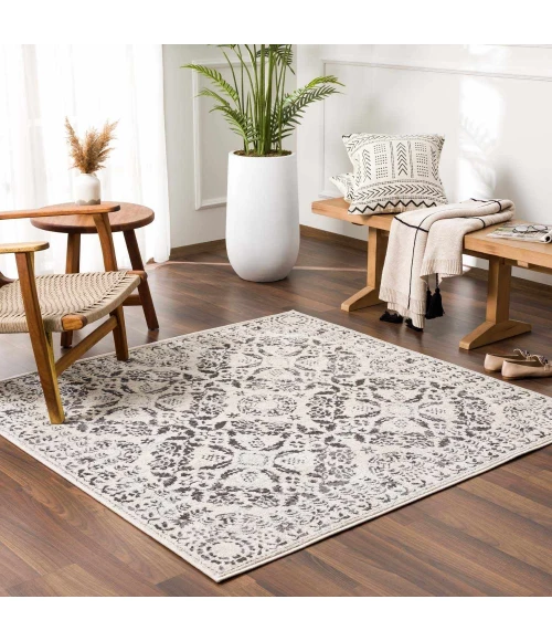 Hauteloom Megargel Charcoal MEG 5ft.3in. Round Rug