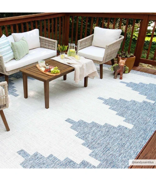 Hauteloom Caluya Blue CALUY 2ft.7in. x 10ft. Rect. Rug
