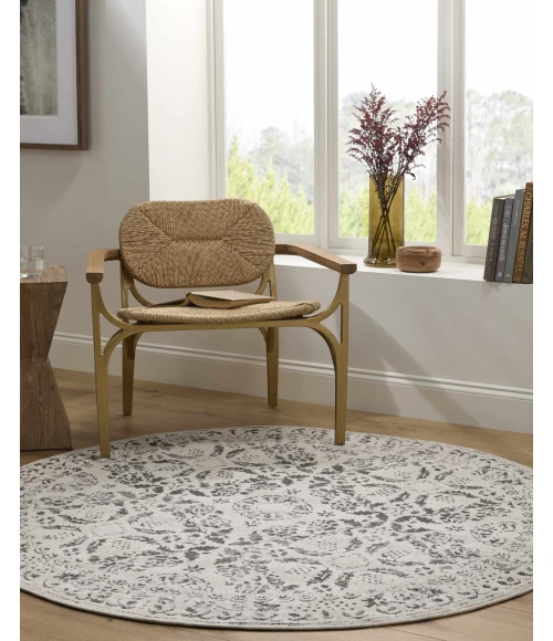 Hauteloom Megargel Charcoal MEG 5ft.3in. Round Rug