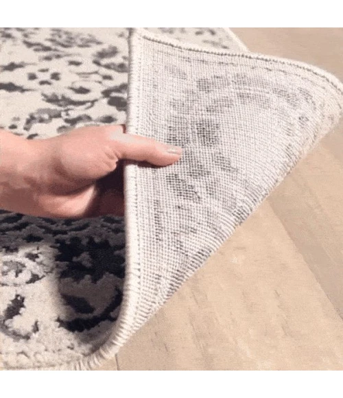 Hauteloom Megargel Charcoal MEG 5ft.3in. Round Rug