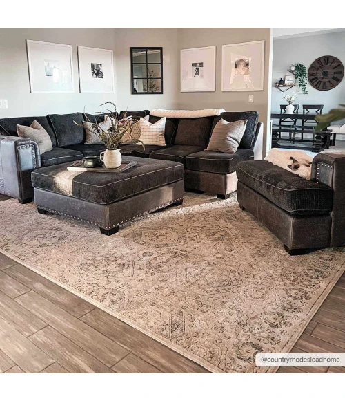 Hauteloom Parkerfield Charcoal PRKRF 5ft.3in. Round Rug