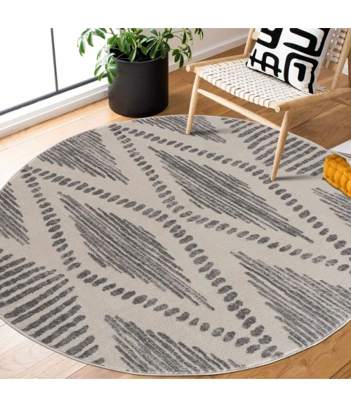 Hauteloom Tigris Grey TGS2327 2ft.7in. x 7ft.3in. Rect. Rug