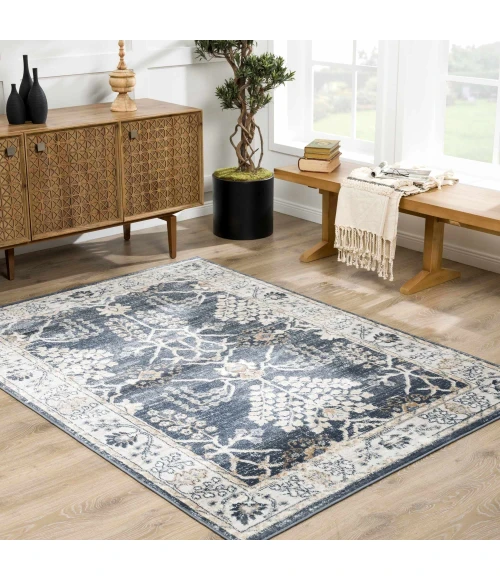 Hauteloom Scalby Navy SCALB 7ft.9in. x 9ft.6in. Rect. Rug