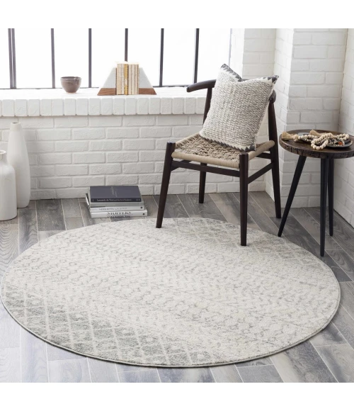 Hauteloom Harput Light Gray HAR 6ft. Round Rug