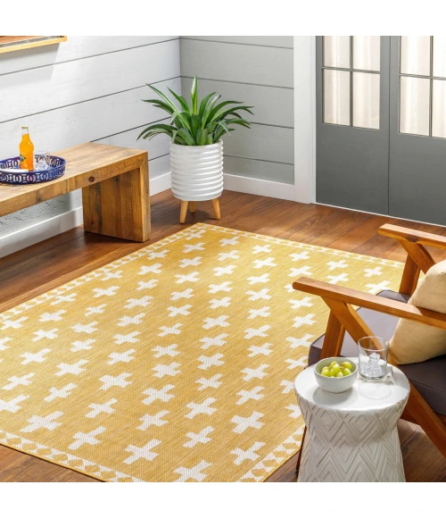 Hauteloom Alamea metallic-gold SLBAKYNA8A7 6ft.7in. x 9ft. Rect. Rug