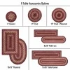 Homespice Decor Jute Braided Accessories Burgundy Autumn Maple 15in. x 15in. Set of 2 Round Rug