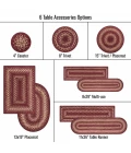 Homespice Decor Jute Braided Accessories Burgundy Autumn Maple 8in.x 28in. Set of 13 Rect. Rug