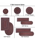 Homespice Decor Jute Braided Accessories Burgundy & Navy Blue Jamestown 15in. Set of 2 Round Rug