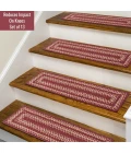 Homespice Decor Jute Braided Accessories Burgundy Autumn Maple 8in.x 28in. Set of 13 Rect. Rug