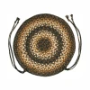 Homespice Decor Jute Braided Accessories Kilimanjaro Black 240160PS 15 in. X 15 in. Set of 2 Round Rug