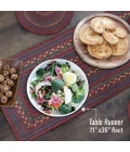 Homespice Decor Jute Braided Accessories Burgundy & Navy Blue Jamestown 11in. x 36in. Rect. Rug