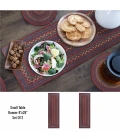 Homespice Decor Jute Braided Accessories Burgundy & Navy Blue Jamestown 8in.x 28in. Set of 2 Rect. Rug