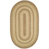 Homespice Decor Jute Braided Rug Multi Color Cookie Dough 2ft. x 3ft. Oval Rug