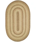 Homespice Decor Jute Braided Rug Multi Color Cookie Dough 2ft. x 3ft. Oval Rug
