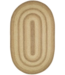 Homespice Decor Jute Braided Rug Multi Color Cookie Dough 2ft. x 3ft. Oval Rug