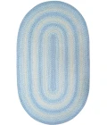 Homespice Decor Jute Braided Rug Sky Blue & Ivory Sky Blue 5ft. x 8ft. Oval Rug