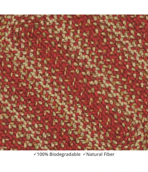 Homespice Decor Jute Braided Apple Pie Red 512673 27 in. X 45 in. Rect Rug