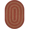 Homespice Decor Jute Braided Apple Pie Red 503671 4 ft. X 6 ft. Oval Rug