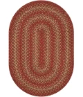 Homespice Decor Jute Braided Apple Pie Red 501677 20 in. X 30 in. Oval Rug